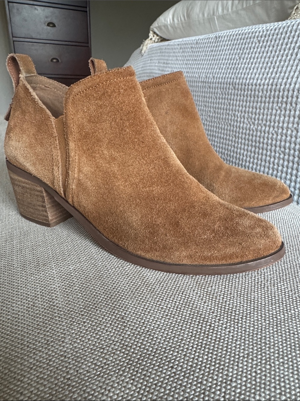 Steve Madden Tan Suede Ankle Booties - Rader 8.5